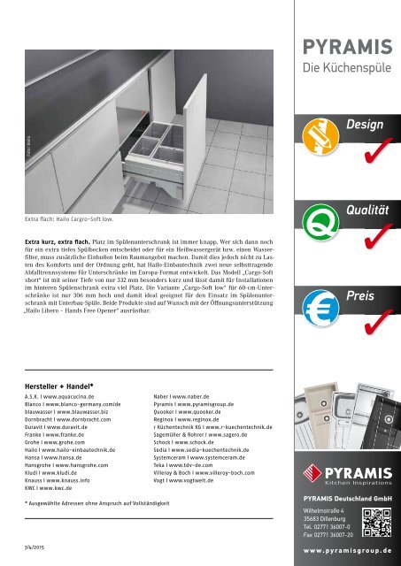 Ausgabe 3/4 / 2015 - KÜCHENPLANER