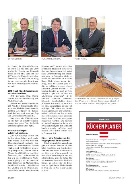 Ausgabe 3/4 / 2015 - KÜCHENPLANER