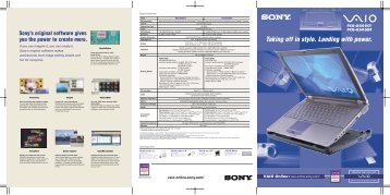 Taking off in style. Landing with power. PCG-R505CT ... - Sony Style