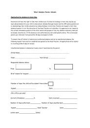 Holiday Request Form - Shaw Ridge Primary School