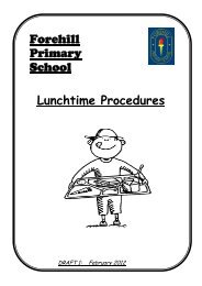 Forehill Primary School Lunchtime Procedures - take2theweb