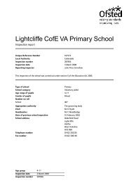 Lightcliffe CofE VA Primary School - Ofsted