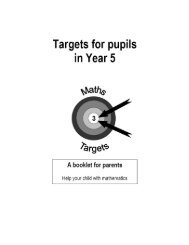 Maths Targets - Year 5 - Shaw Ridge Primary School