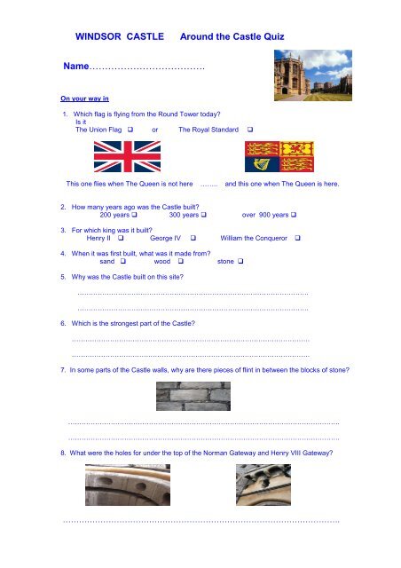 Around The Castle Quiz And Answers