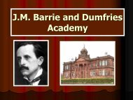 J.M. Barrie and Dumfries Academy - The Peter Pan Moat Brae Trust