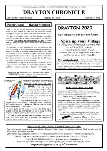 September 2012 - Drayton-near-Abingdon.org