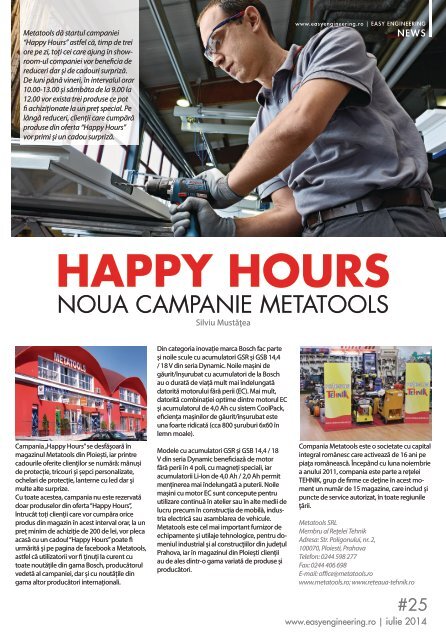 Happy Hours, noua campanie Metatools