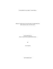 Proposal document (159 pages) - Chaire de gestion de projet - UQAM