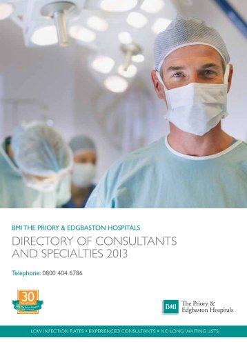 DIRECTORy OF CONSULTANTS AND ... - BMI Healthcare