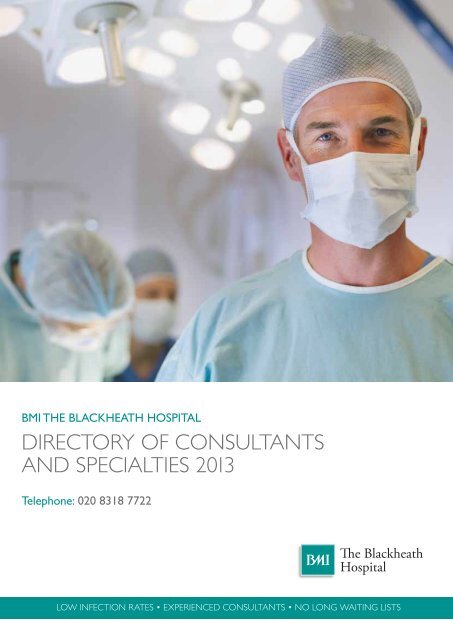 Directory Of Consultants And Bmi Healthcare