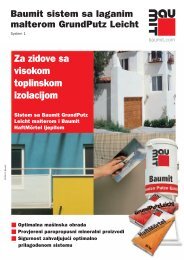 Za zidove sa visokom toplinskom izolacijom - fasade - Baumit