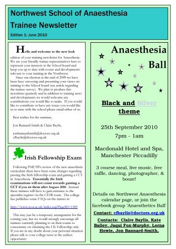 Anaesthesia Ball - North West School of Anaesthesia