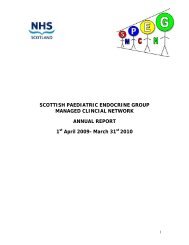 Scottish Paediatric Endocrine Group Managed Clinical Network