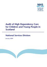 Audit of High Dependency Care for Children and Young People in ...