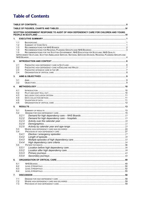 Audit of High Dependency Care for Children and Young People in ...