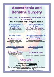 Anaesthesia and Bariatric Surgery
