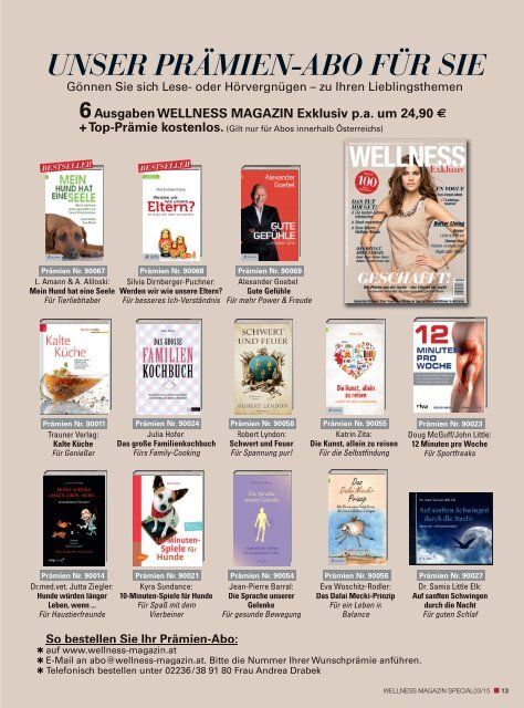 WELLNESS Magazin Special - März 2015