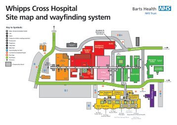 Whipps Cross Hospital Site map and wayfinding system