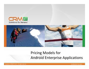 Pricing Models For Android Enterprise Applications