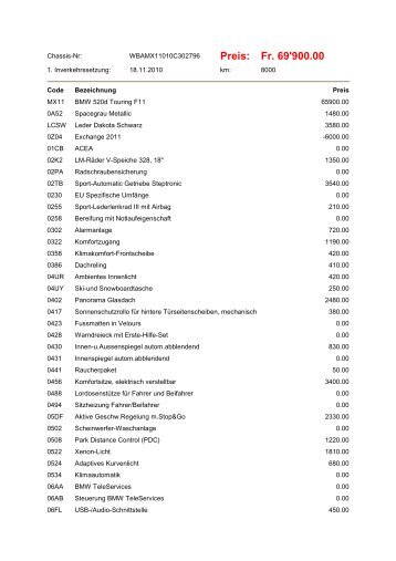 Preis: Fr. 69'900.00