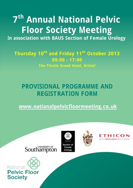 7th Annual Pelvic Floor Study Day Pdf The Association Of