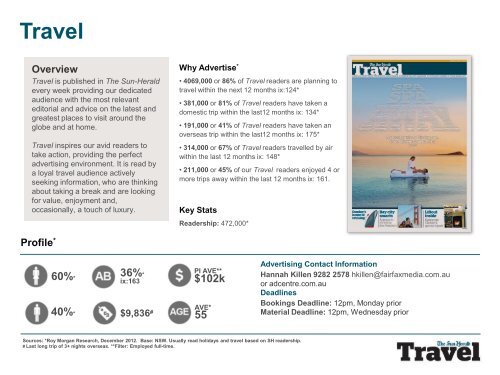 Travel Overview - Fairfax Media Adcentre