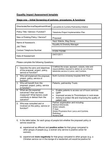 Telestroke - East Lancashire Hospitals NHS Trust