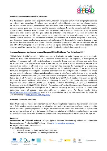 Prensa SPREAD publicacion informe referencia 0.1