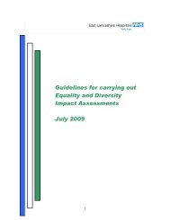 Equality Impact Assessment Guide - East Lancashire Hospitals NHS ...