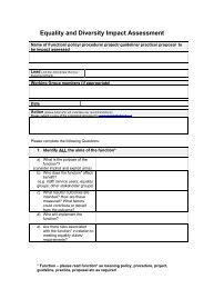 Equality Impact Assessment template