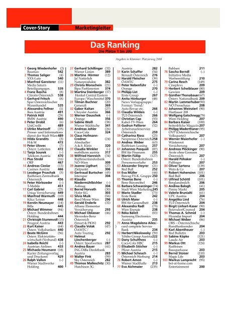 Das Ranking - Extradienst