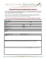 Grant Feasibility Test Form - Here-4-You Consulting