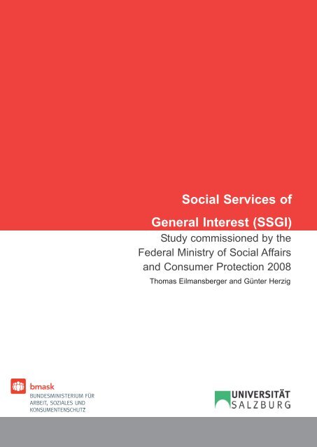 Social Services of General Interest (SSGI)