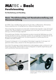 Parallelanschlag mit Handradverstellung und Klemmvorrichtung