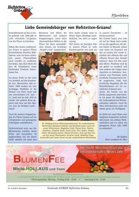 Ausgabe 4/2008 (3,20 MB) - Hofstetten-Grünau