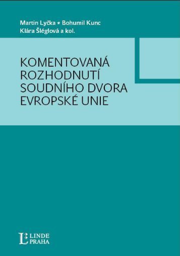 komentovaná rozhodnutí soudního  dvora evropské unie - eReading