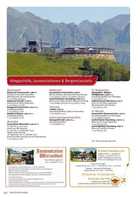 Sommerjournal - Ferienregion Lungau