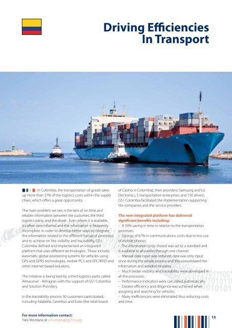 GS1 StandardS in tranSport, LoGiSticS and cuStomS - GS1 Slovakia