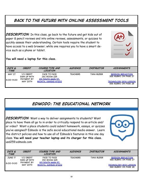 WICHITA PUBLIC SCHOOLS 2015 Summer Calendar