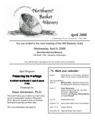 April 2008 - Northwest Basket Weavers