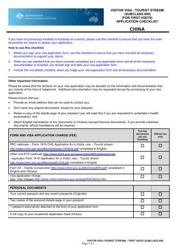 Australia Visitor Visa Form Download Australia Visitor Visa Form Download