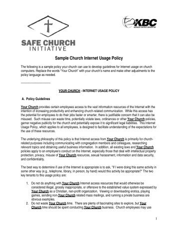 Sample Church Internet Usage Policy