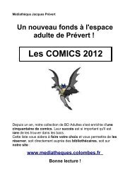 Pour une sÃ©lection de notre nouveau fonds Comics, cliquer ici