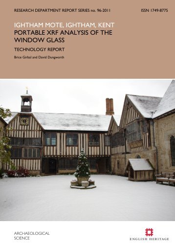 ightham mote, ightham, kent portable xrf analysis ... - English Heritage