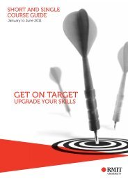 get on target - RMIT short and single courses - RMIT University