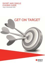 get on target - RMIT short and single courses - RMIT University