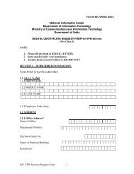 NIC VPN Services Request Form - 1 - National Informatics Center ...