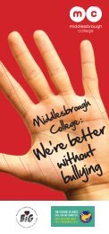 Anti-Bullying Leaflet - Middlesbrough College