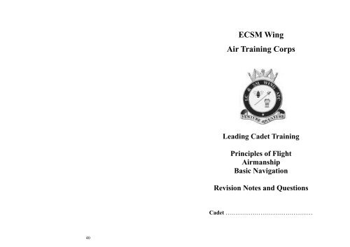 Leading Cadet ECSM Wing Revision Guide - 967 Air Cadets