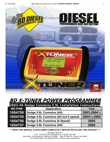 BD X-TUNER POWER PROGRAMMER - RealTruck.com